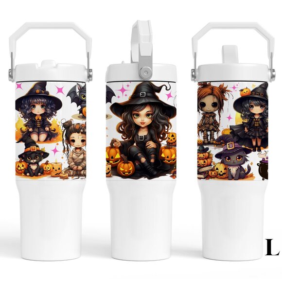 Hand Crafted Other - Halloween  30 oz Tumbler with flip straw, Horror Friends, Scary Horror Character